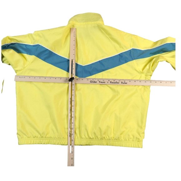 Nike Jacket Womens Large‎ Yellow Heritage Woven Polyester Colorblock Vintage - Picture 4 of 10
